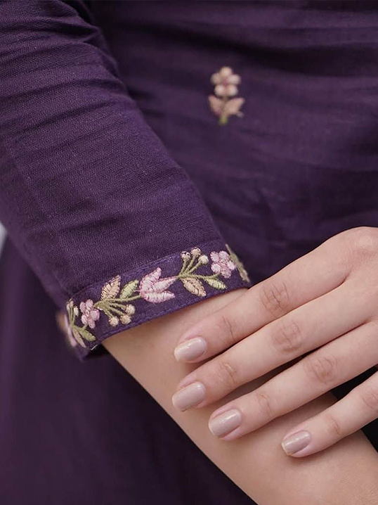 Embroidered kurti paint and Dupatta Sets